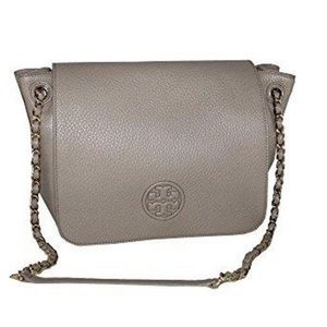 Tory Burch Bombe flap shoulder bag in French Gray